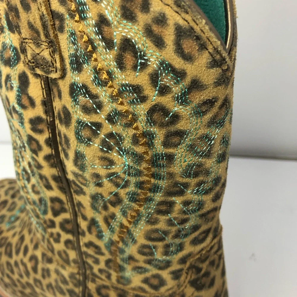 Ariat Kids Prime Time Western Boots Faded Leopard Size 4.5 EUC